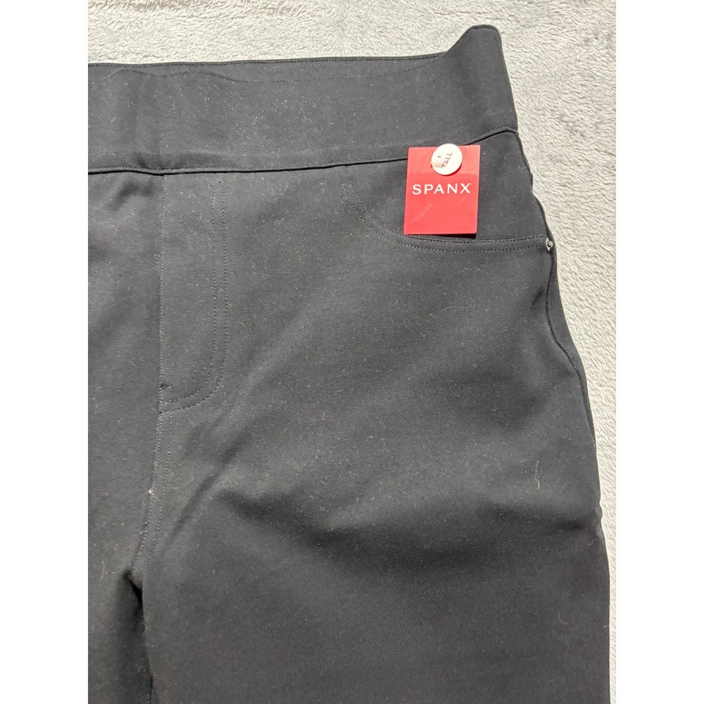 Spanx 1XT Black The Perfect Pant Slim Straight Womens Casual Cozy Plus Size