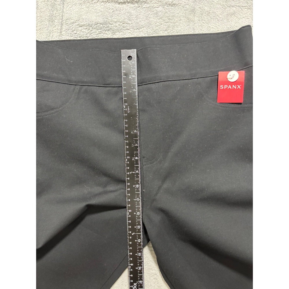 Spanx 1XT Black The Perfect Pant Slim Straight Womens Casual Cozy Plus Size