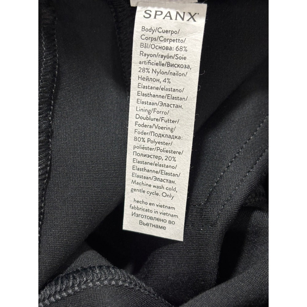 Spanx 1XT Black The Perfect Pant Slim Straight Womens Casual Cozy Plus Size