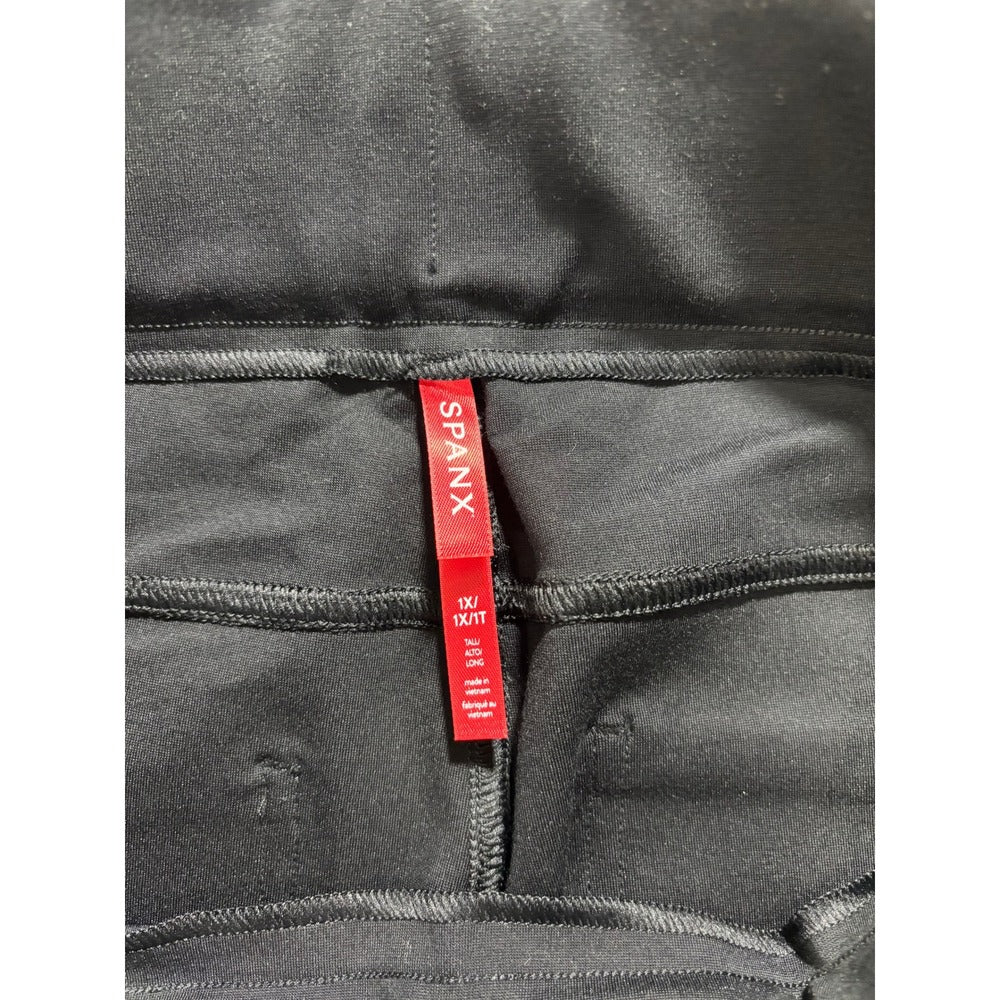 Spanx 1XT Black The Perfect Pant Slim Straight Womens Casual Cozy Plus Size