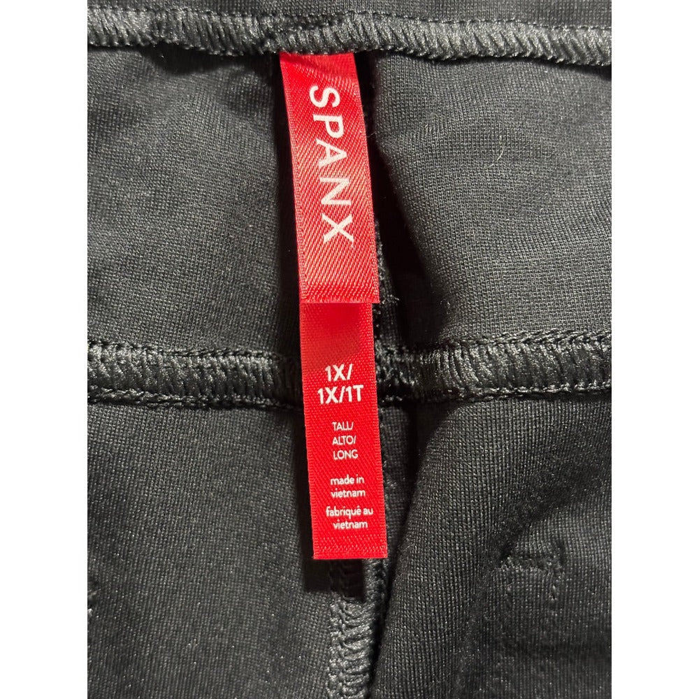 Spanx 1XT Black The Perfect Pant Slim Straight Womens Casual Cozy Plus Size