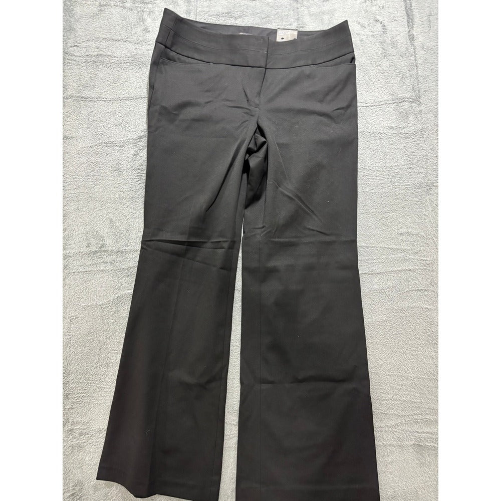 Express 14R Black Editor Flare Leg Pants Womens Casual Preppy Office Slacks