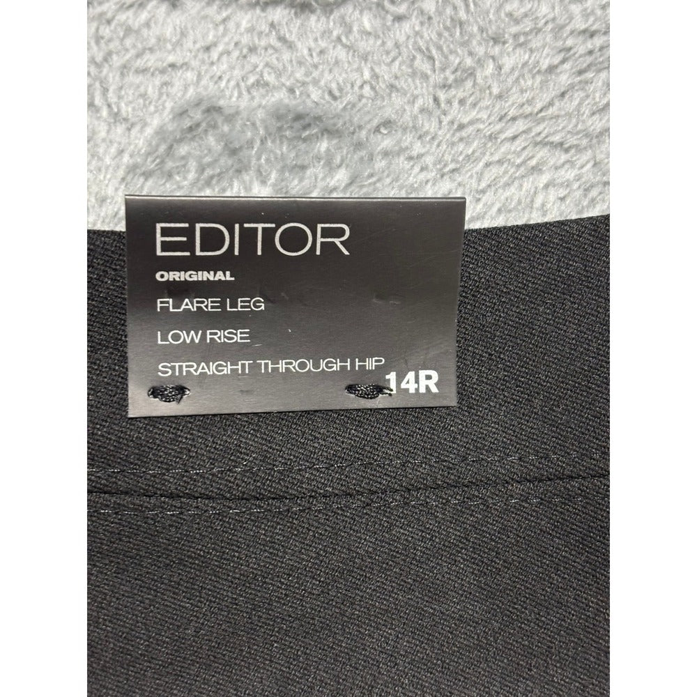 Express 14R Black Editor Flare Leg Pants Womens Casual Preppy Office Slacks