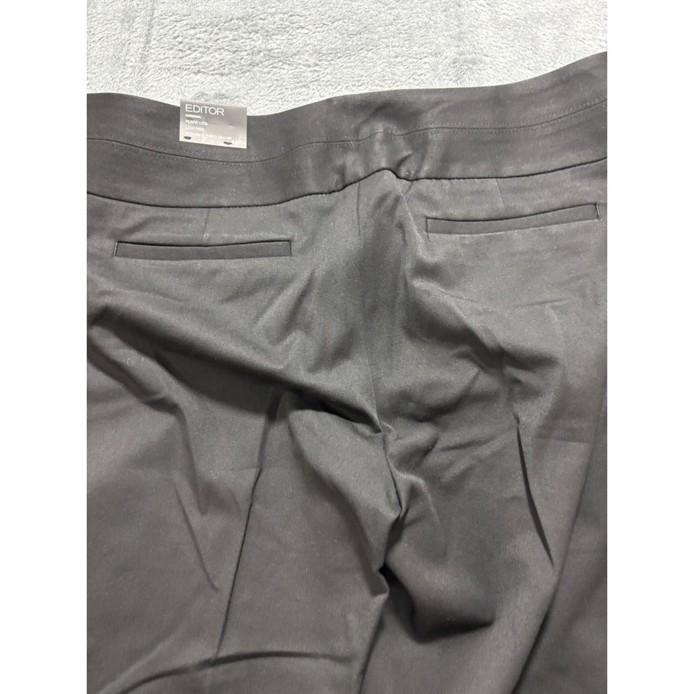 Express 14R Black Editor Flare Leg Pants Womens Casual Preppy Office Slacks