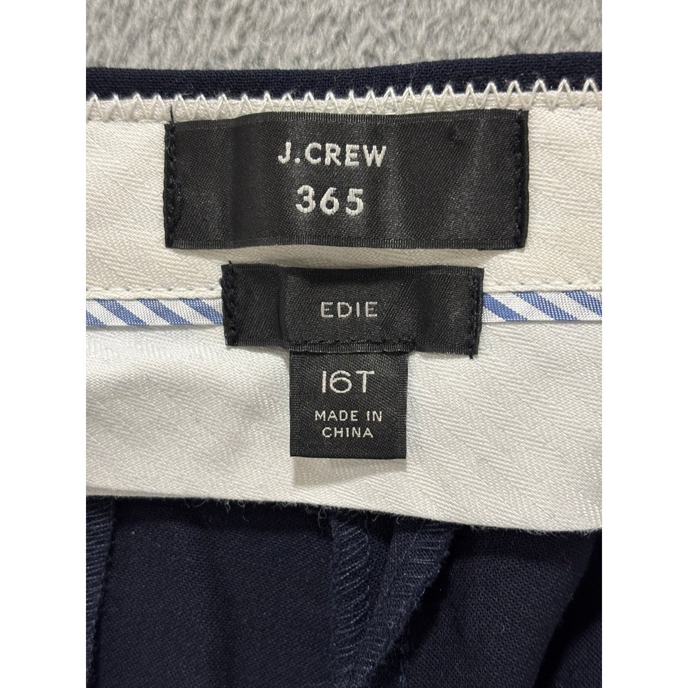 J.Crew 16T Navy Blue Edie Trouser Pants Womens Preppy Casual