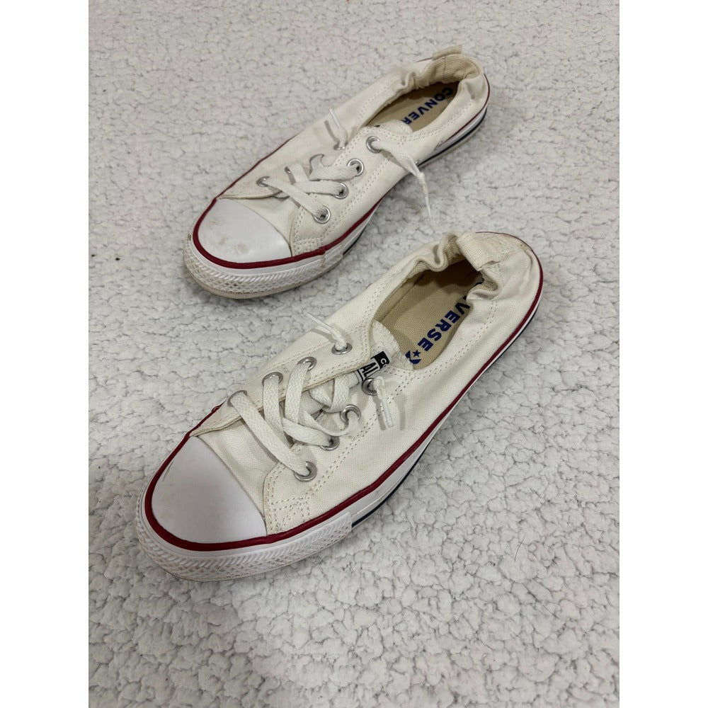 Converse Chuck Taylor All Star Shoreline Womens 9 White Canvas Slip On 537084F