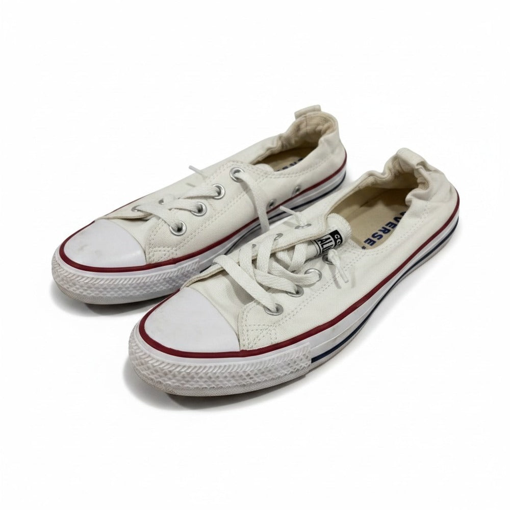 Converse Chuck Taylor All Star Shoreline Womens 9 White Canvas Slip On 537084F