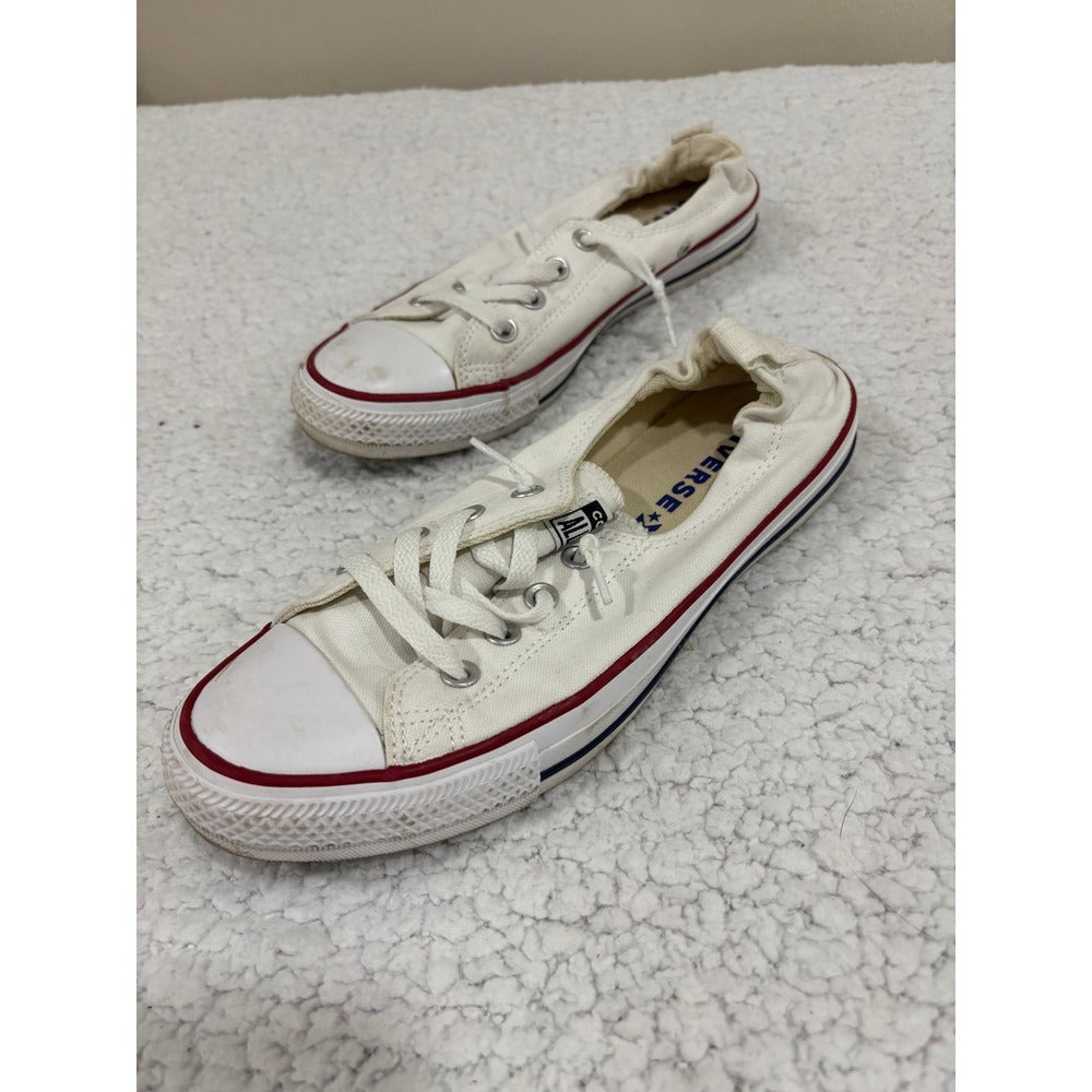 Converse Chuck Taylor All Star Shoreline Womens 9 White Canvas Slip On 537084F