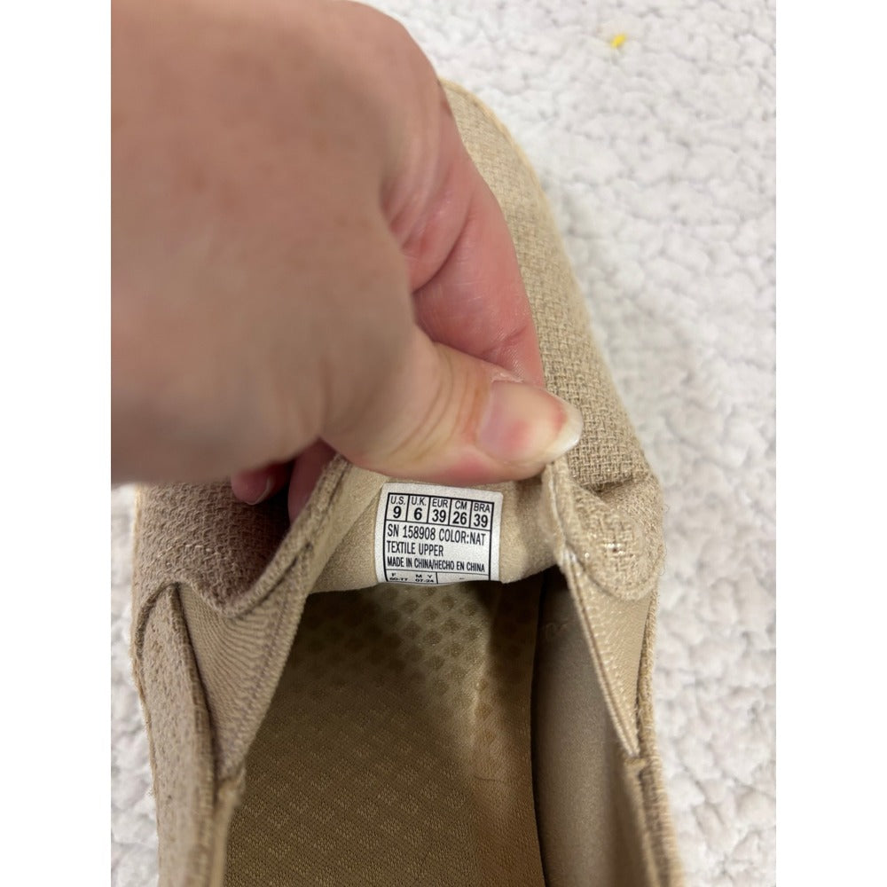 Skechers Martha Stewart BOBS Sesame Womens 9 Natural Linen Espadrille Slip On