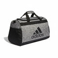 adidas Diablo Small Duffel Gym Bag Onix Gray Jersey Black 18in Shoulder Strap
