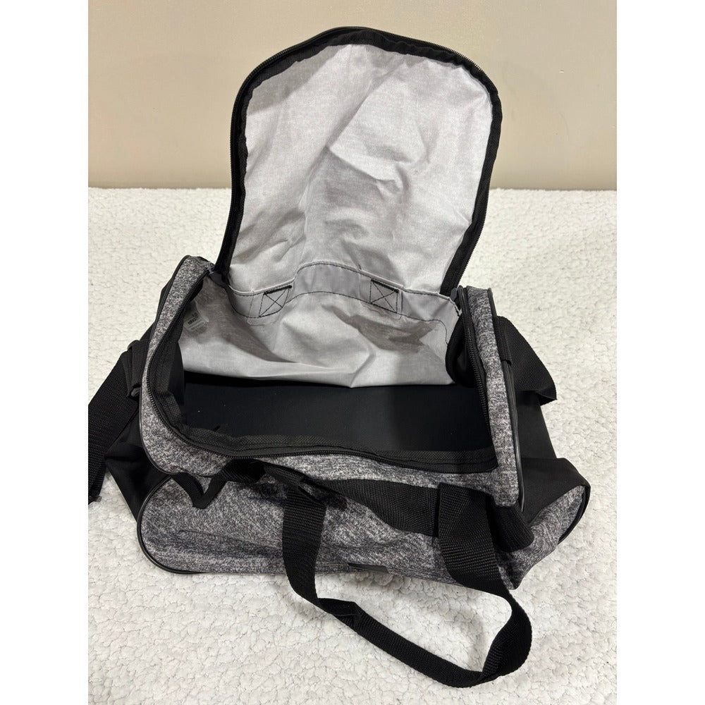 adidas Diablo Small Duffel Gym Bag Onix Gray Jersey Black 18in Shoulder Strap