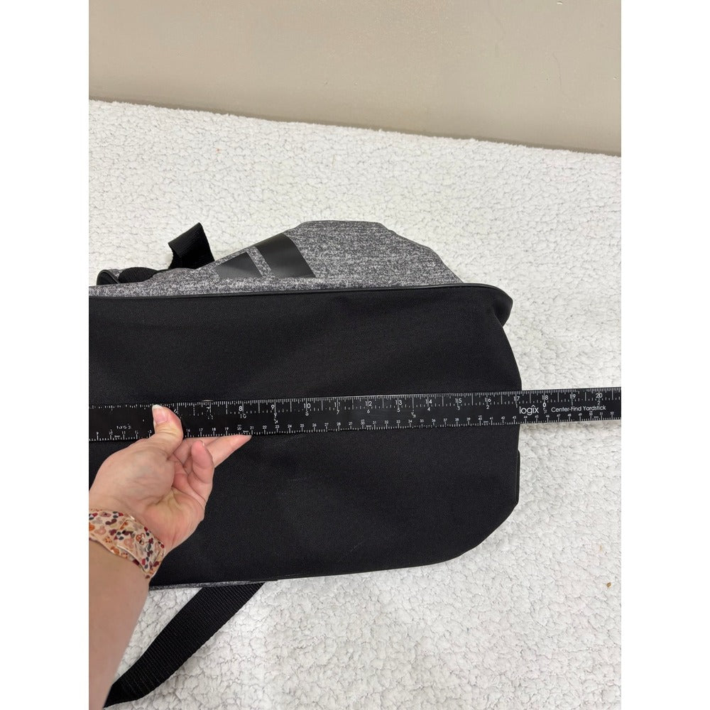 adidas Diablo Small Duffel Gym Bag Onix Gray Jersey Black 18in Shoulder Strap