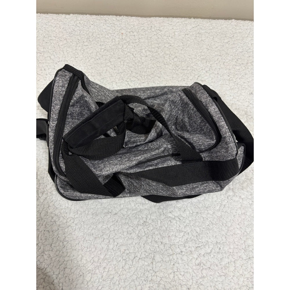 adidas Diablo Small Duffel Gym Bag Onix Gray Jersey Black 18in Shoulder Strap