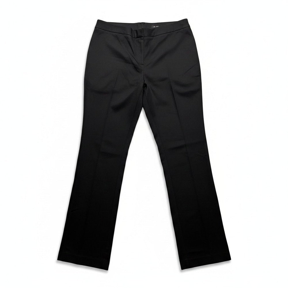 Chicos 2 US 12 Womens Black Straight Leg Pants Casual Preppy Slim Dress Slacks