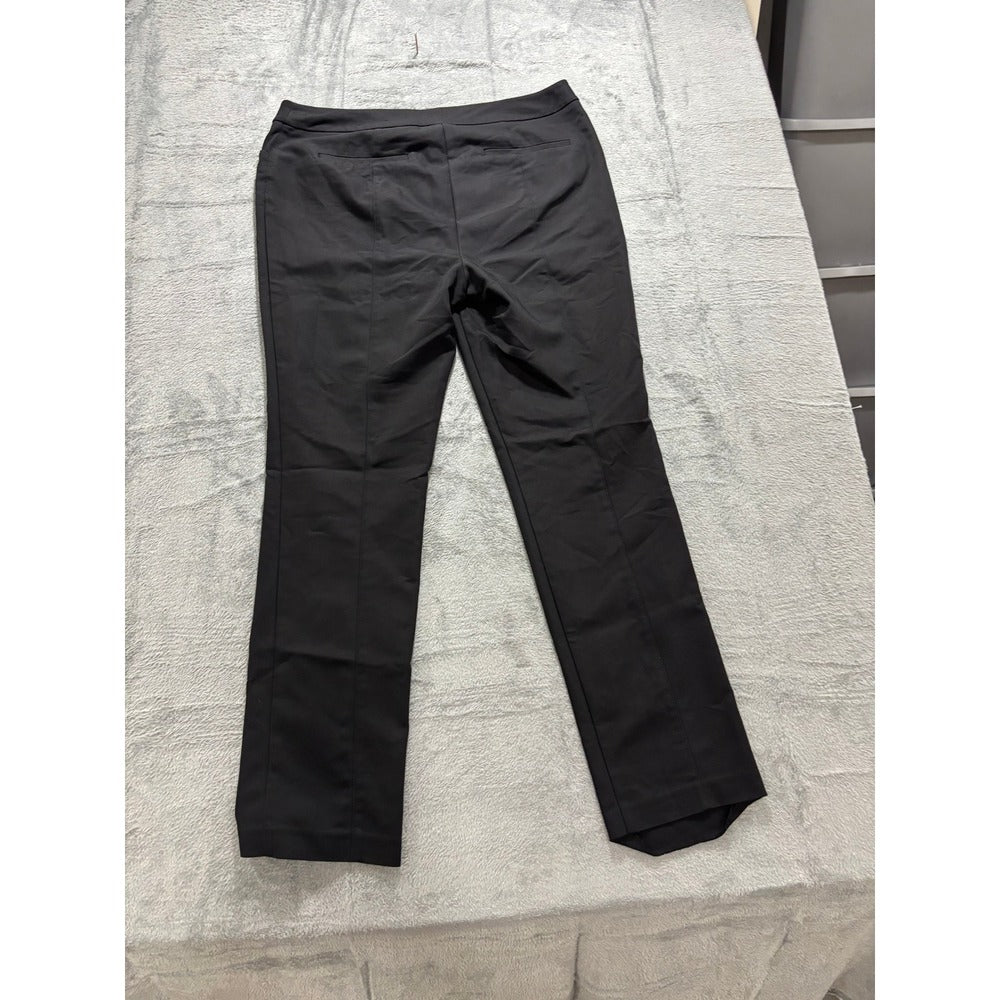 Chicos 2 US 12 Womens Black Straight Leg Pants Casual Preppy Slim Dress Slacks