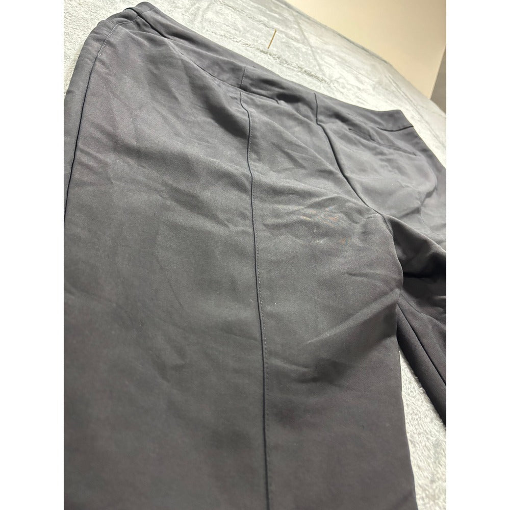 Chicos 2 US 12 Womens Black Straight Leg Pants Casual Preppy Slim Dress Slacks