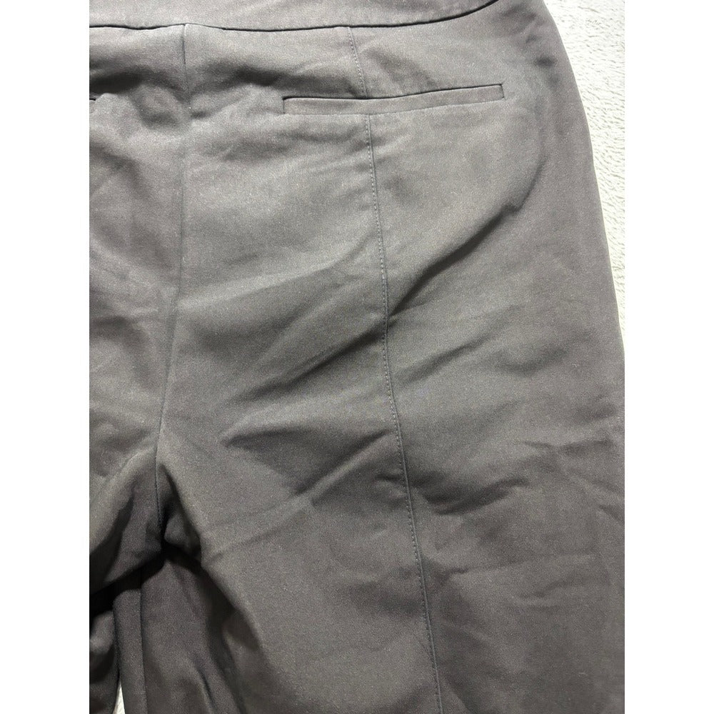 Chicos 2 US 12 Womens Black Straight Leg Pants Casual Preppy Slim Dress Slacks