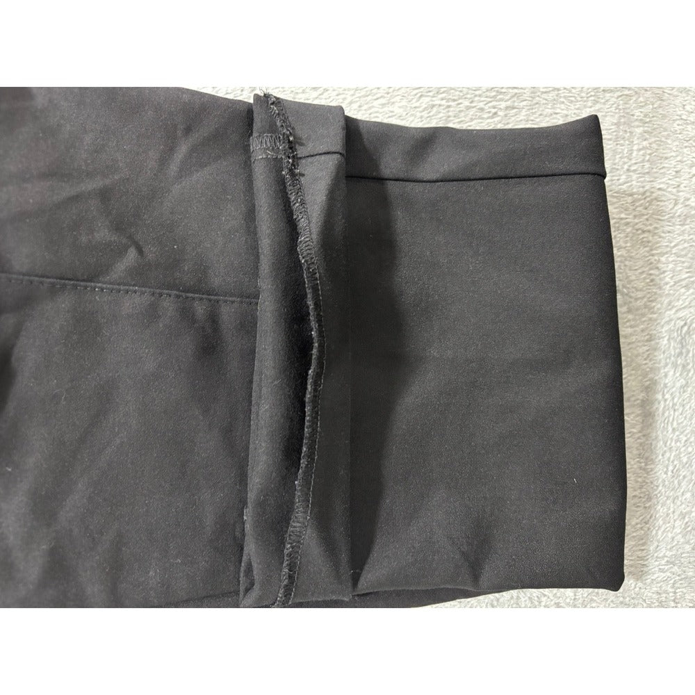 Chicos 2 US 12 Womens Black Straight Leg Pants Casual Preppy Slim Dress Slacks