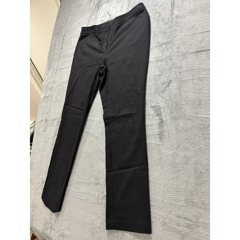 Chicos 2 US 12 Womens Black Straight Leg Pants Casual Preppy Slim Dress Slacks