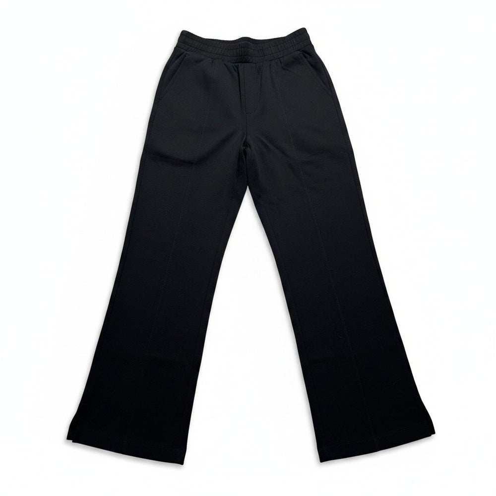 Old Navy Womens M Tall Black Dynamic Fleece Wide Leg Pants Casual Athleisure