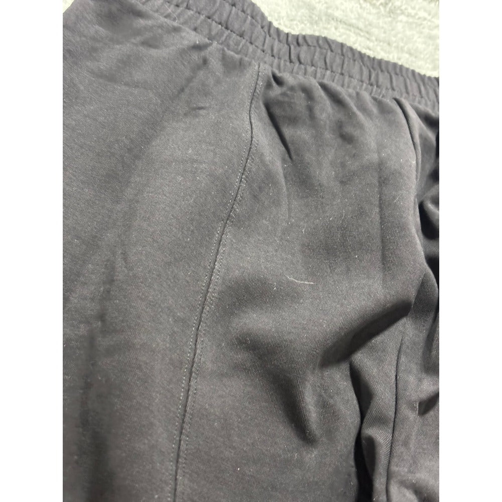 Old Navy Womens M Tall Black Dynamic Fleece Wide Leg Pants Casual Athleisure