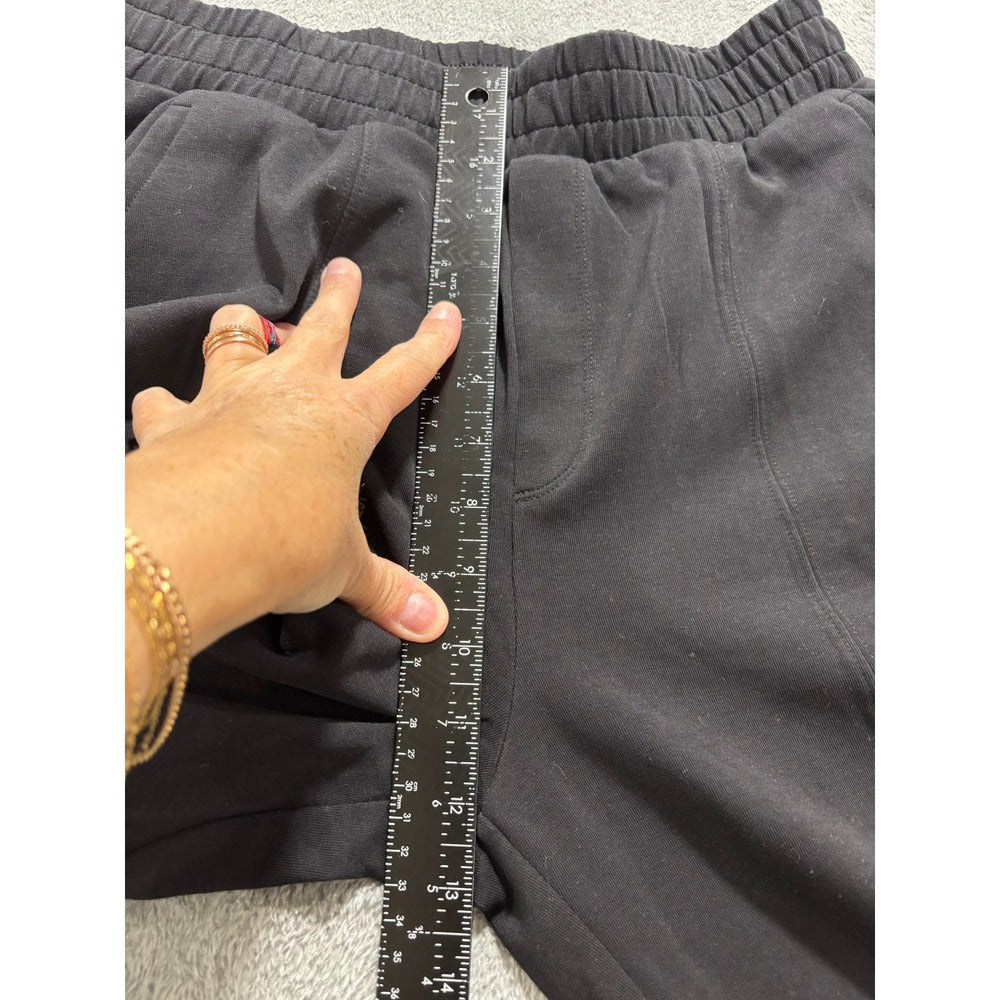 Old Navy Womens M Tall Black Dynamic Fleece Wide Leg Pants Casual Athleisure