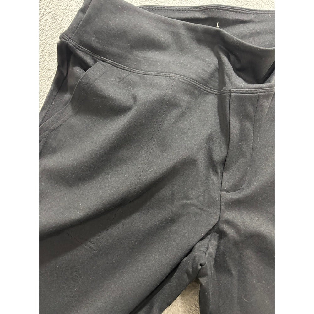 Bubblelime L Black Wide Leg Yoga Pants Womens NWT Athleisure Casual