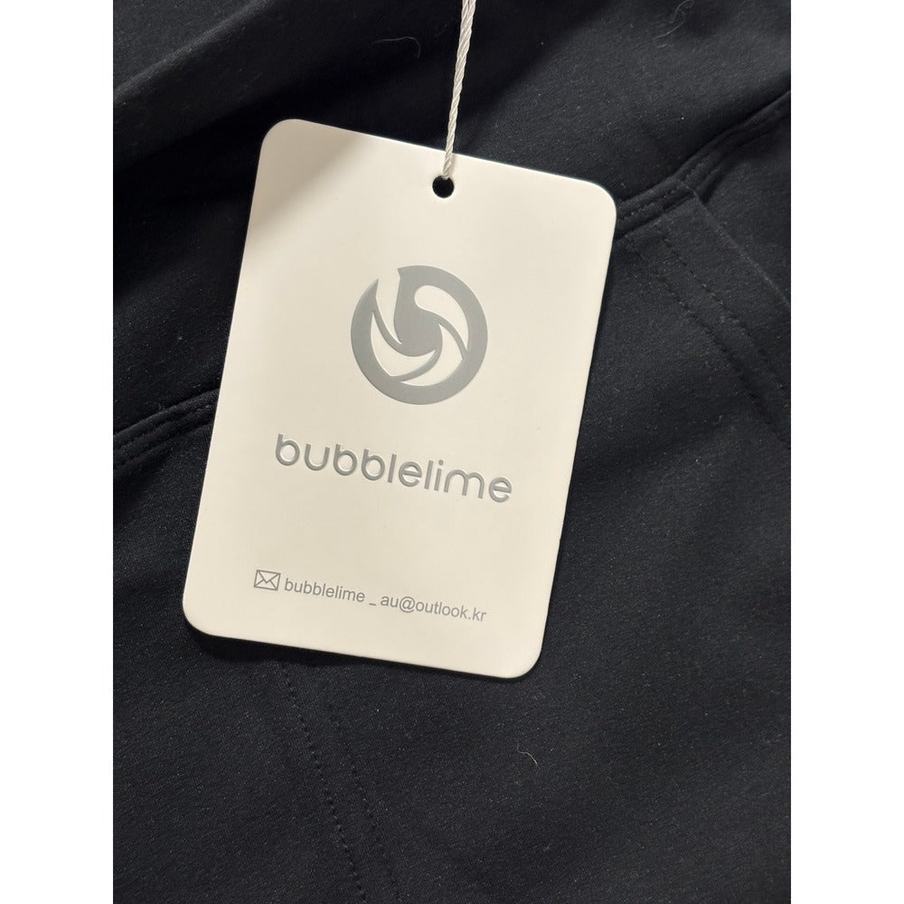 Bubblelime L Black Wide Leg Yoga Pants Womens NWT Athleisure Casual