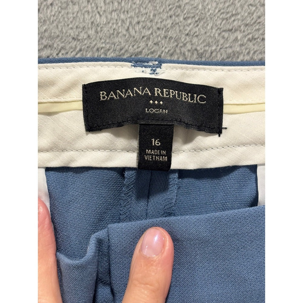 Banana Republic 16 Blue Logan Trouser Pants Womens Casual Preppy Vintage