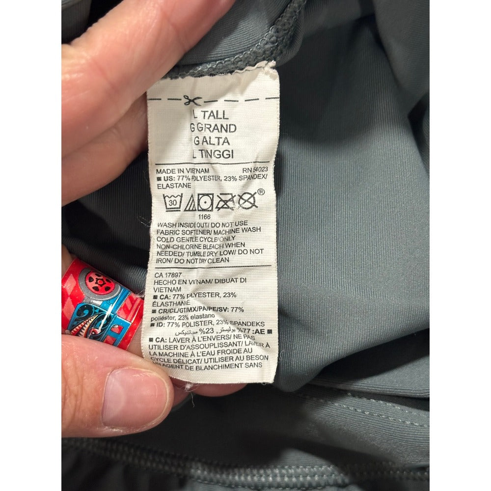 Old Navy Womens L Tall Gray Powersoft Go-Dry High-Rise Jogger Athleisure Casual