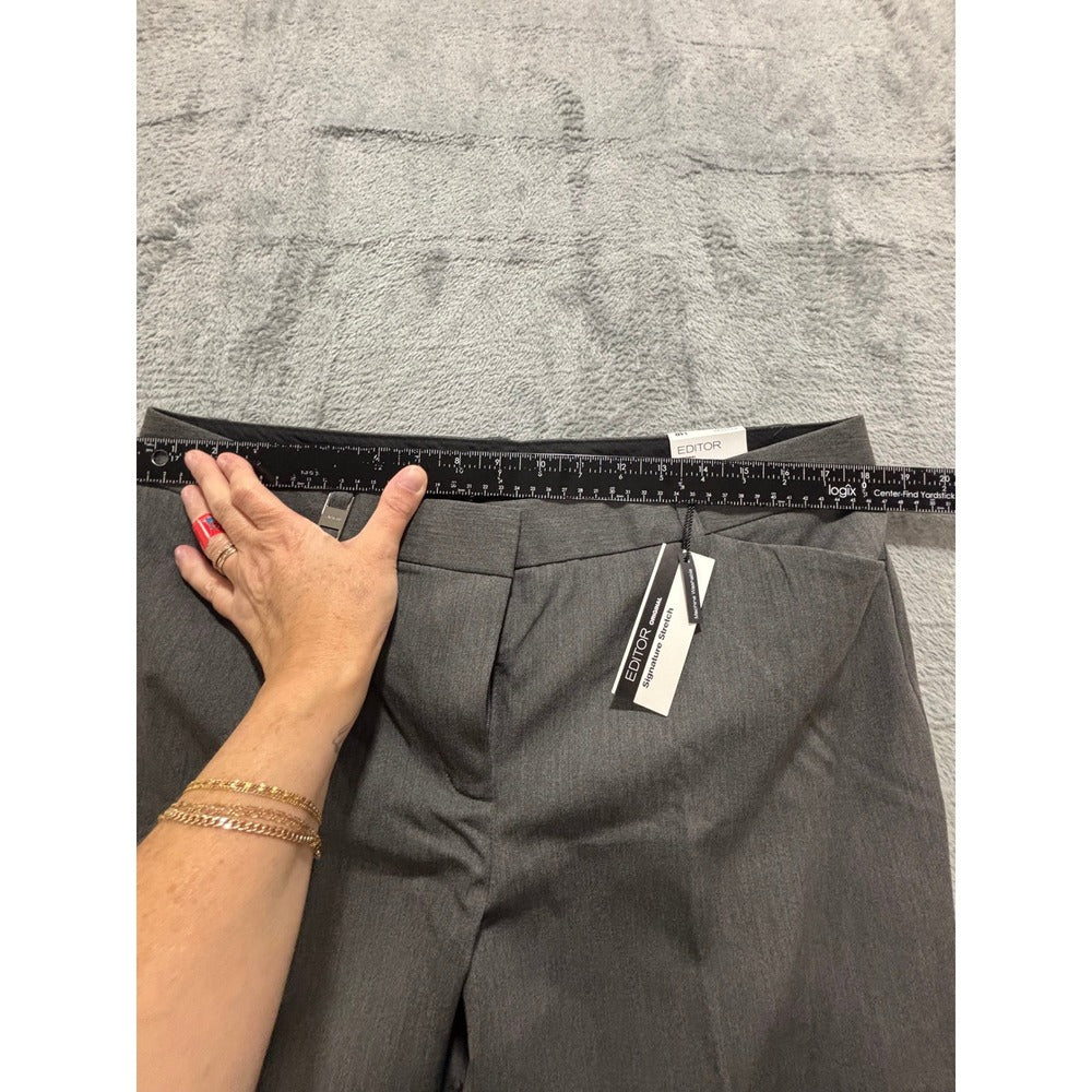 Express 14R Gray Editor Flare Leg Low Rise Pants Womens Professional Vintage