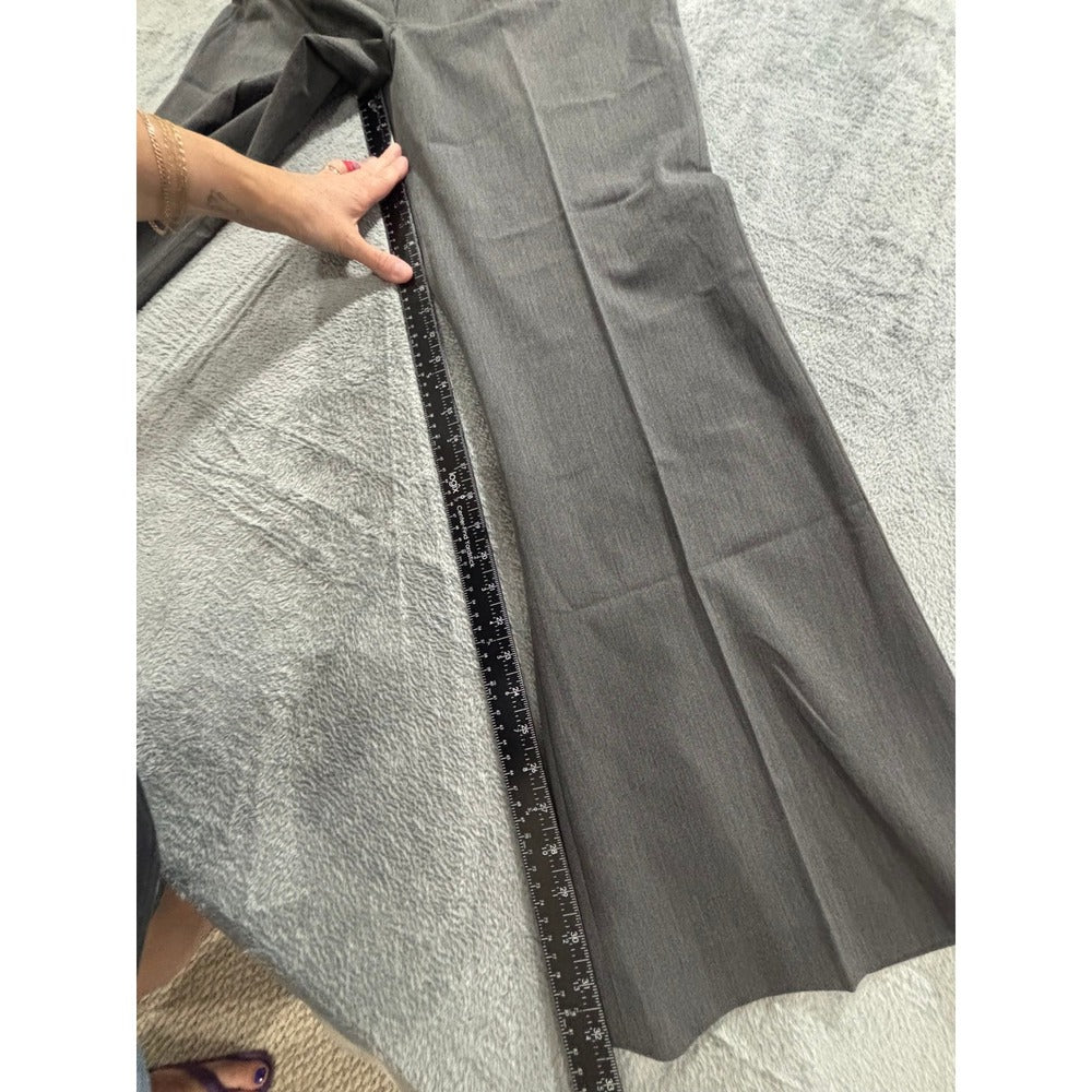 Express 14R Gray Editor Flare Leg Low Rise Pants Womens Professional Vintage