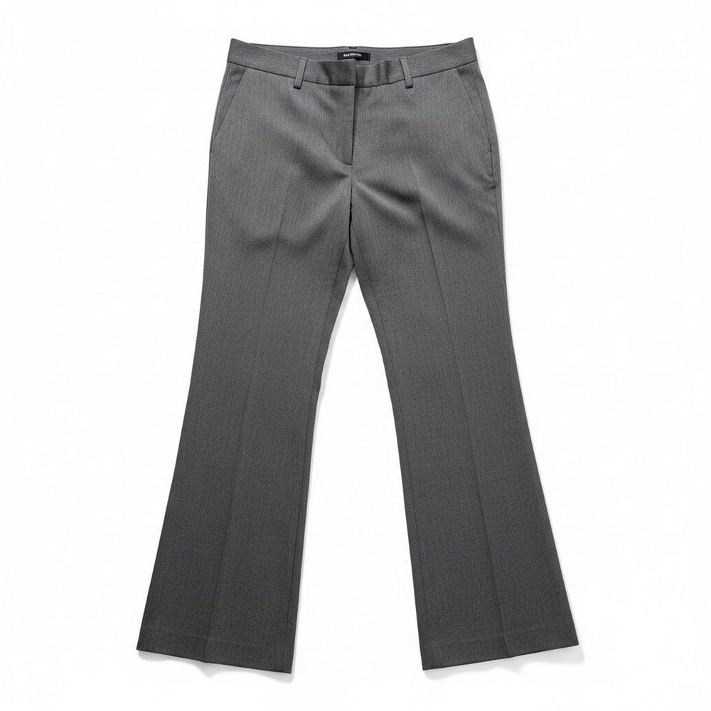 Express 14R Gray Editor Flare Leg Low Rise Pants Womens Professional Vintage