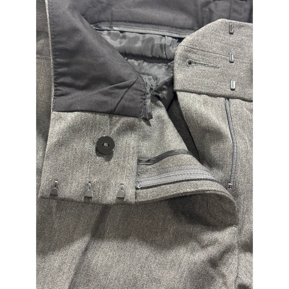 Express 14R Gray Editor Wide Waistband Flare Leg Pants Womens Trousers NWT