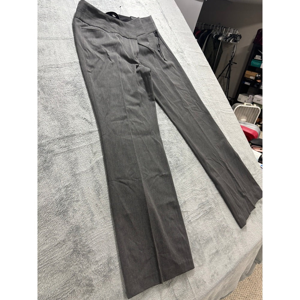 Express 14R Gray Editor Wide Waistband Flare Leg Pants Womens Trousers NWT