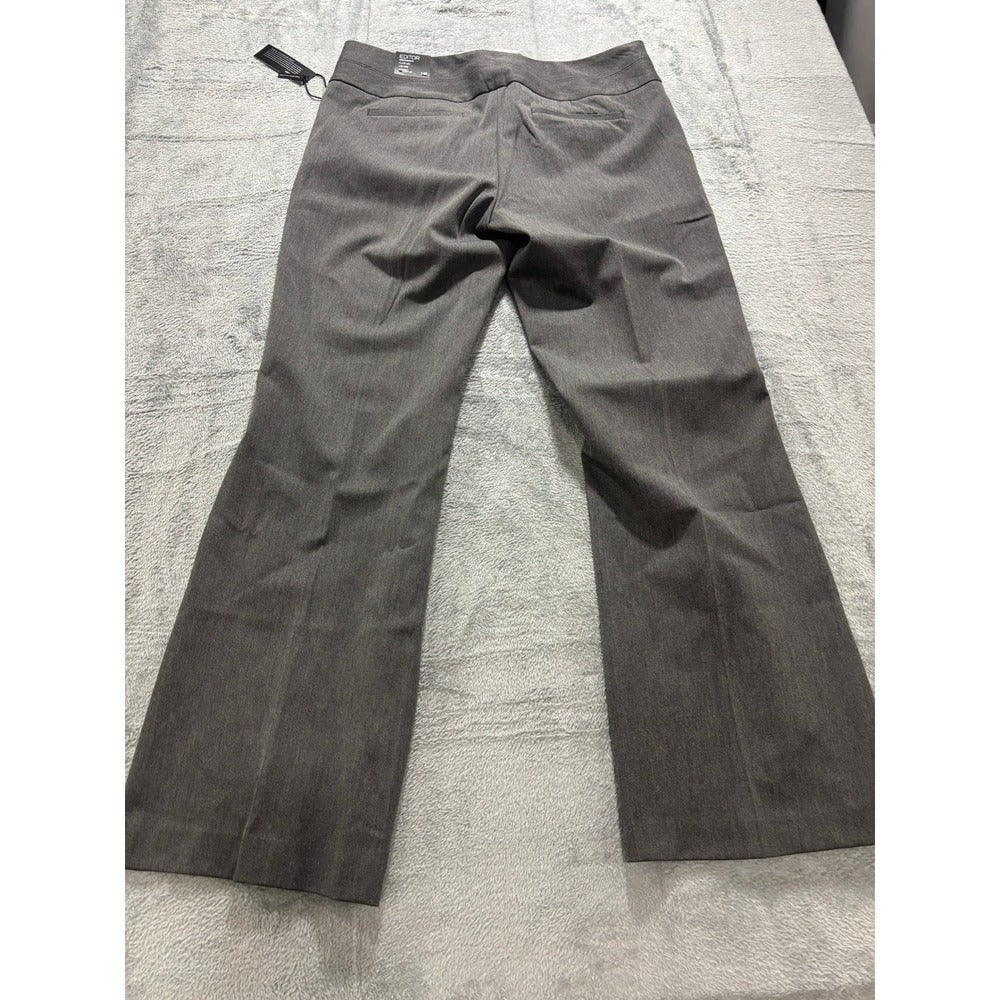 Express 14R Gray Editor Wide Waistband Flare Leg Pants Womens Trousers NWT