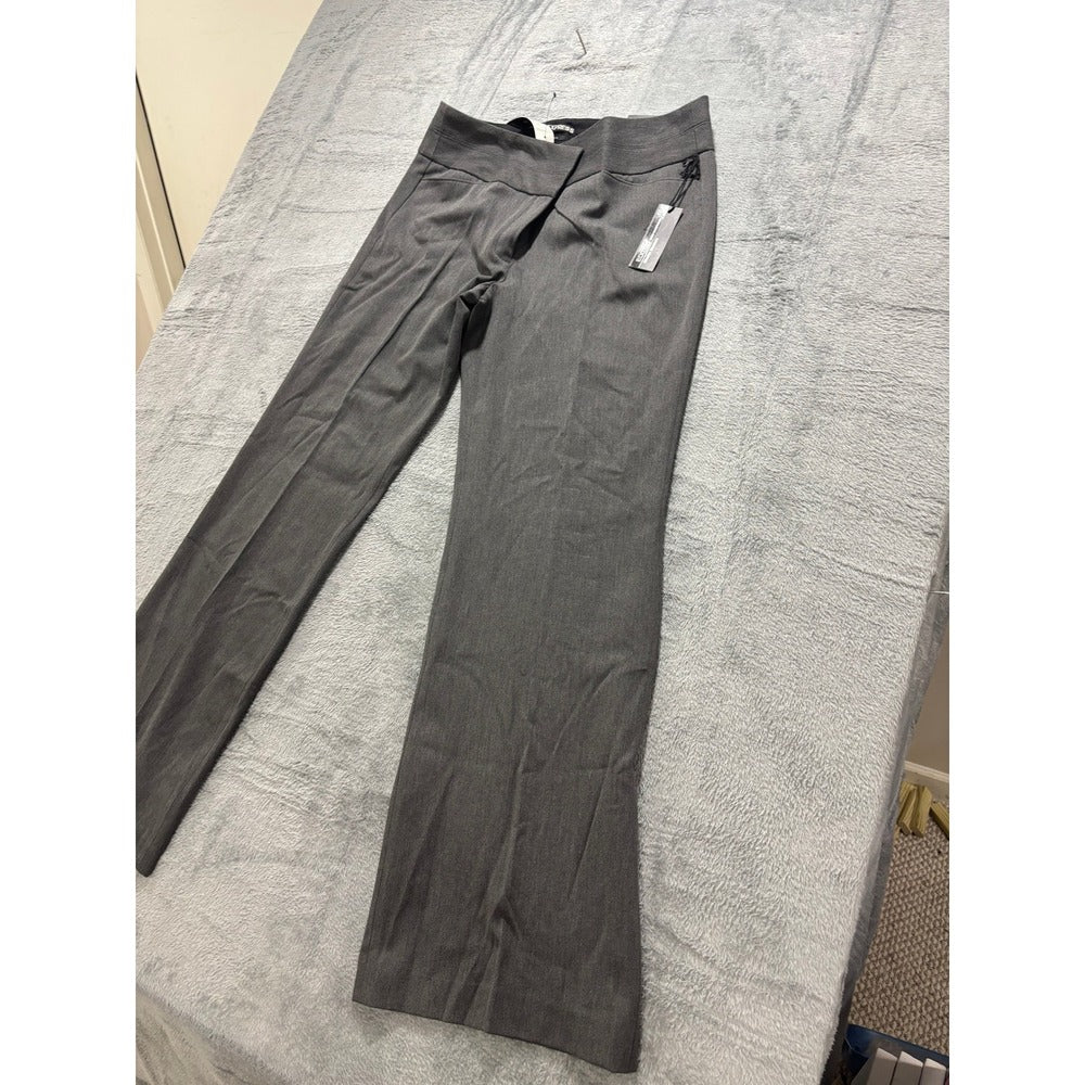 Express 14R Gray Editor Wide Waistband Flare Leg Pants Womens Trousers NWT