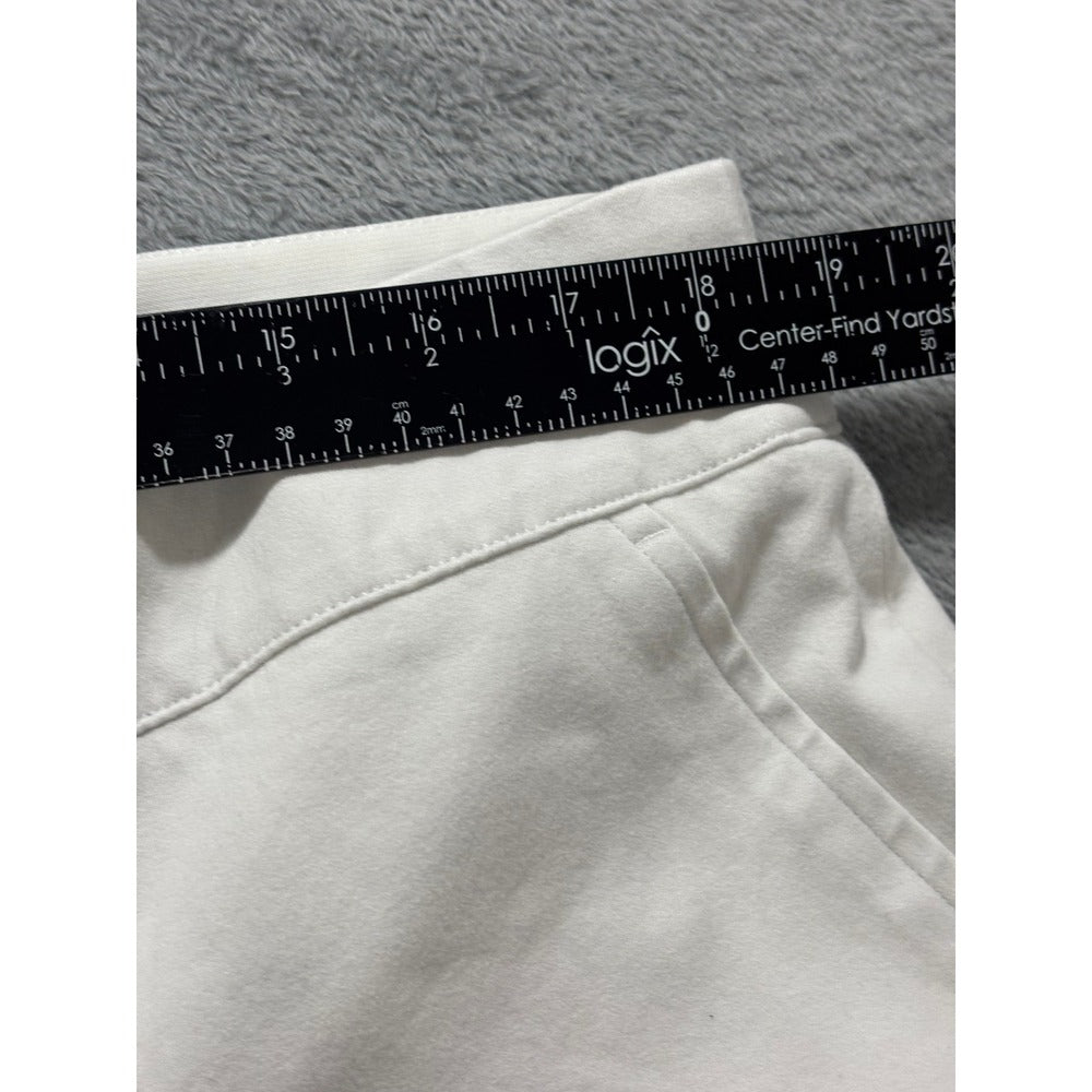 Spanx Womens 1X White Wide Leg Crop Pants Casual Preppy Stretch Trousers