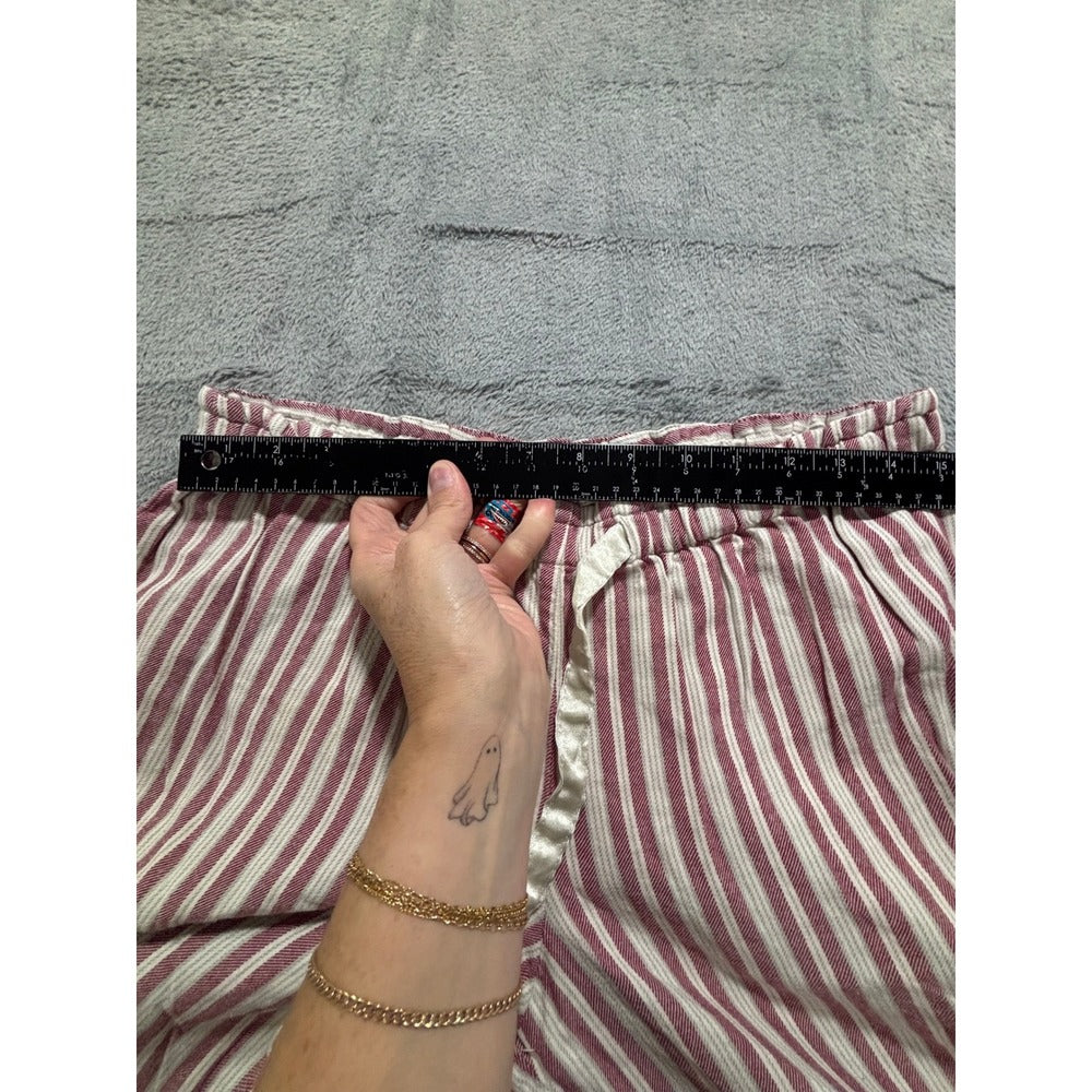 Eddie Bauer L Red Striped Womens Pajama Pants Casual Cozy Loungewear