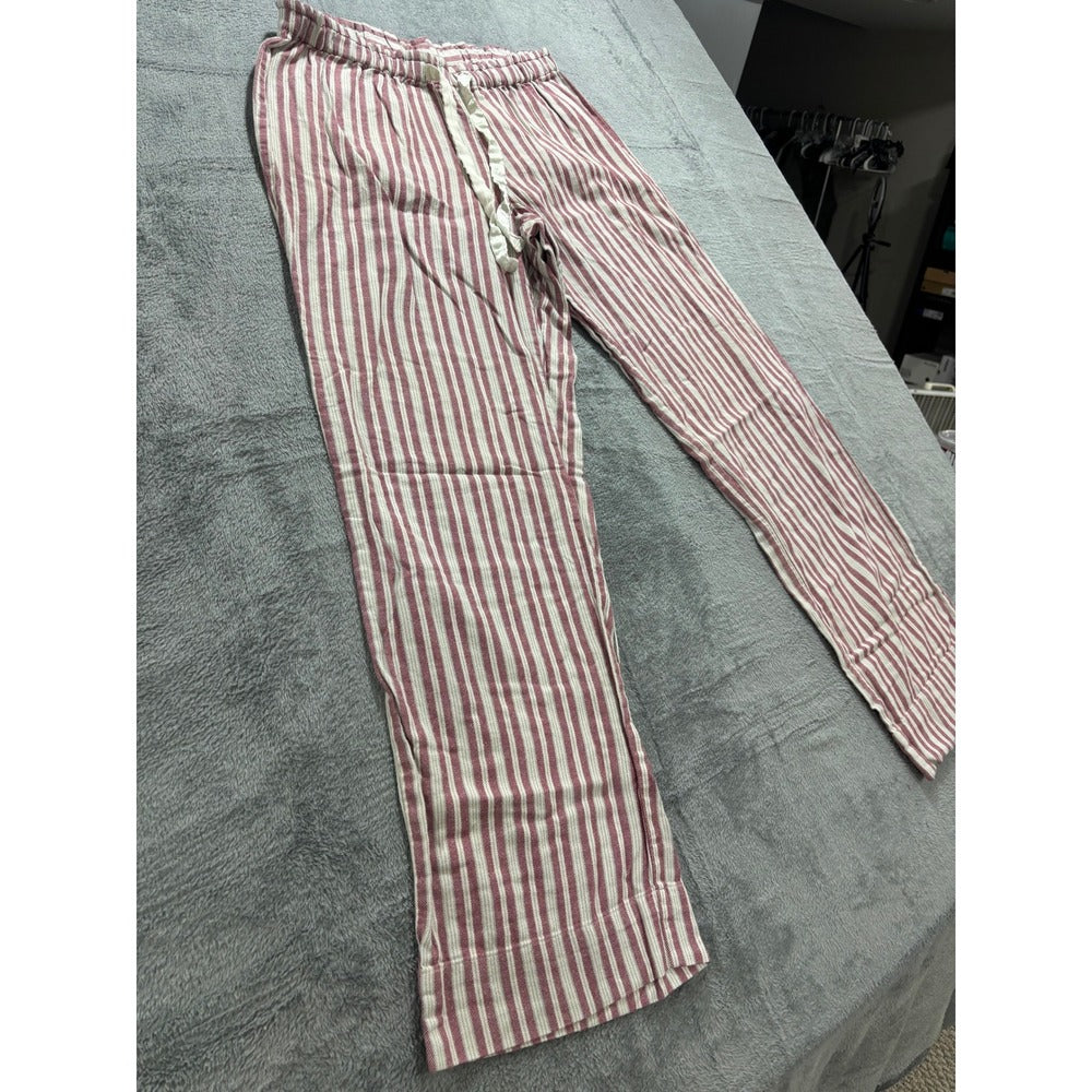 Eddie Bauer L Red Striped Womens Pajama Pants Casual Cozy Loungewear