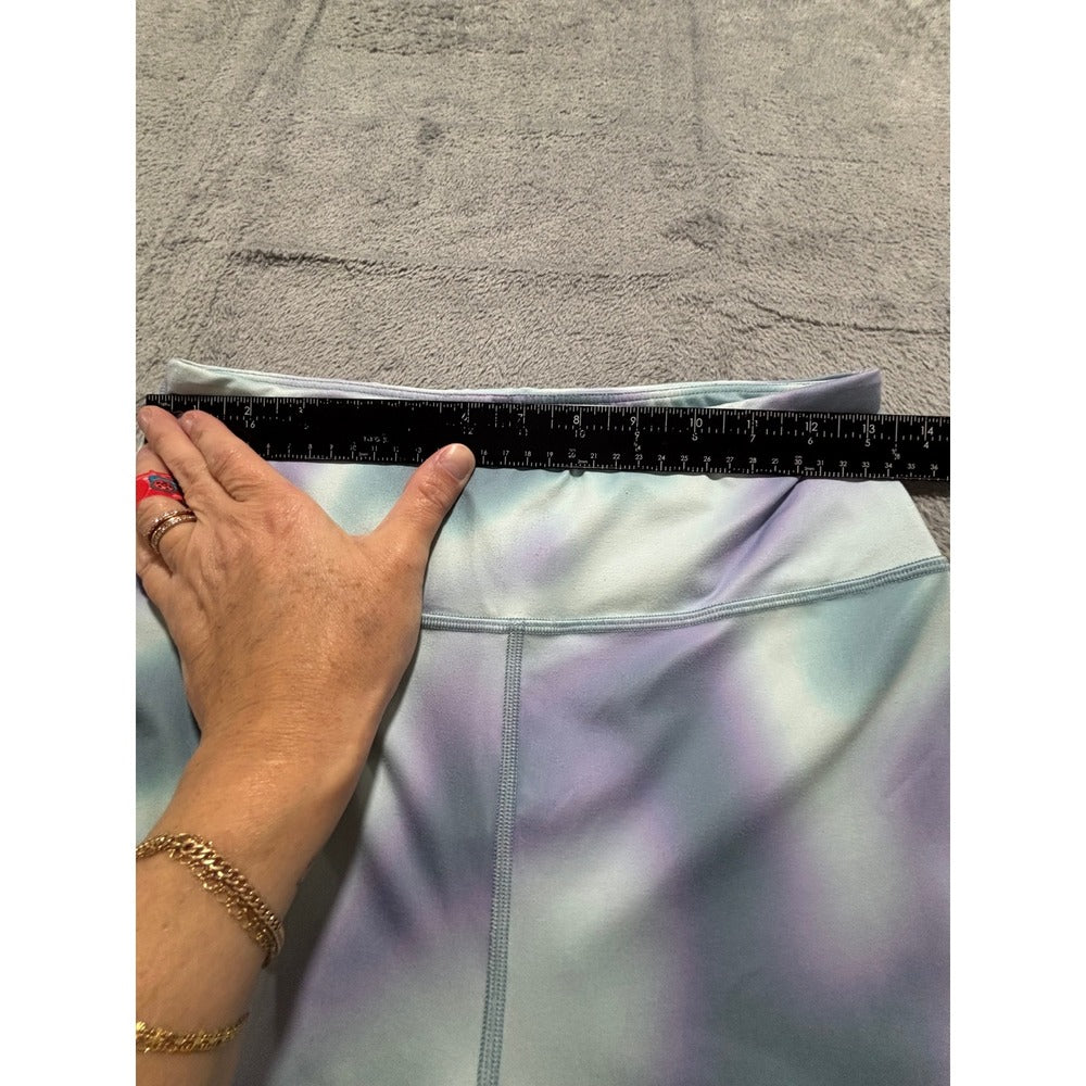 Athleta Girl XXL/16 Blue Purple Tie Dye Ultra High Rise Chit Chat 7/8 Tight