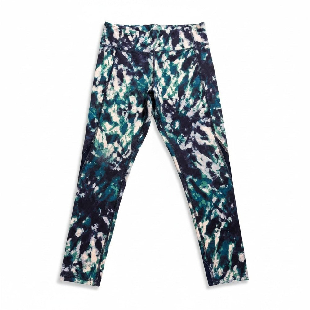 Old Navy Active Womens L Plus Blue Green Go-Dry Leggings Athleisure Casual