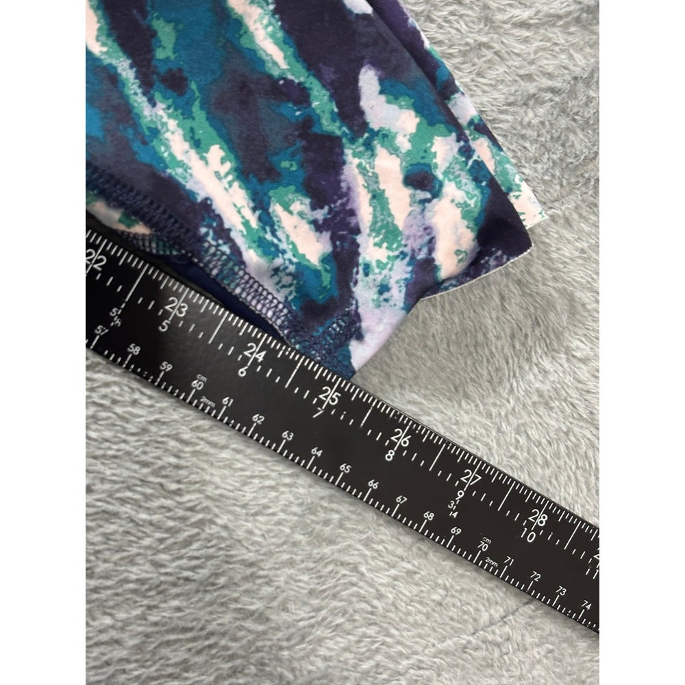 Old Navy Active Womens L Plus Blue Green Go-Dry Leggings Athleisure Casual
