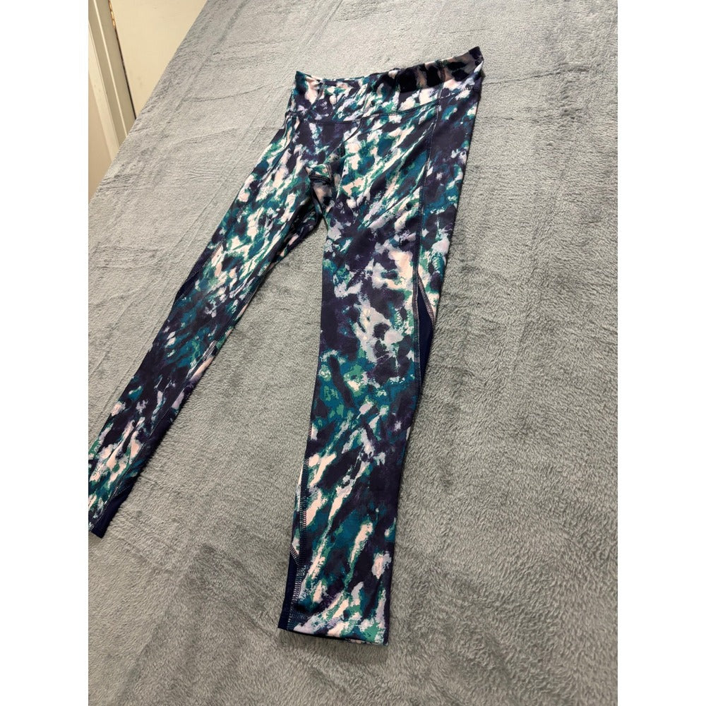 Old Navy Active Womens L Plus Blue Green Go-Dry Leggings Athleisure Casual