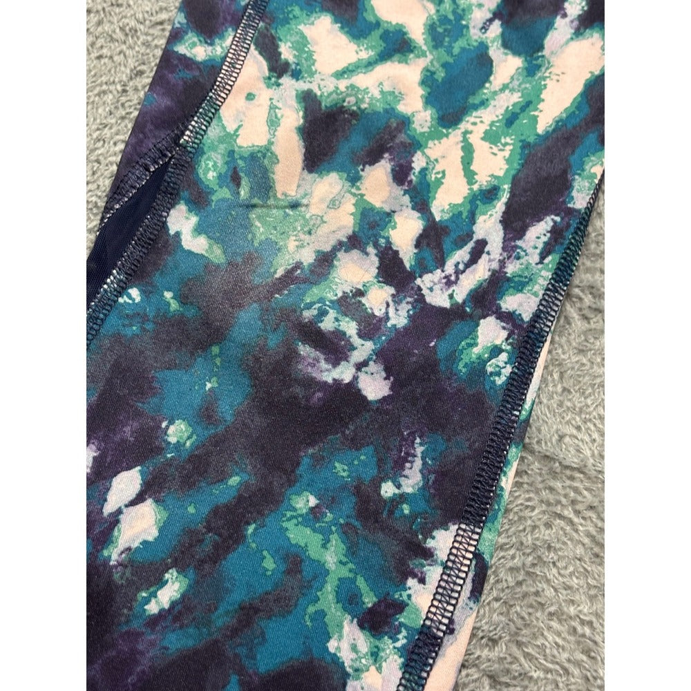 Old Navy Active Womens L Plus Blue Green Go-Dry Leggings Athleisure Casual