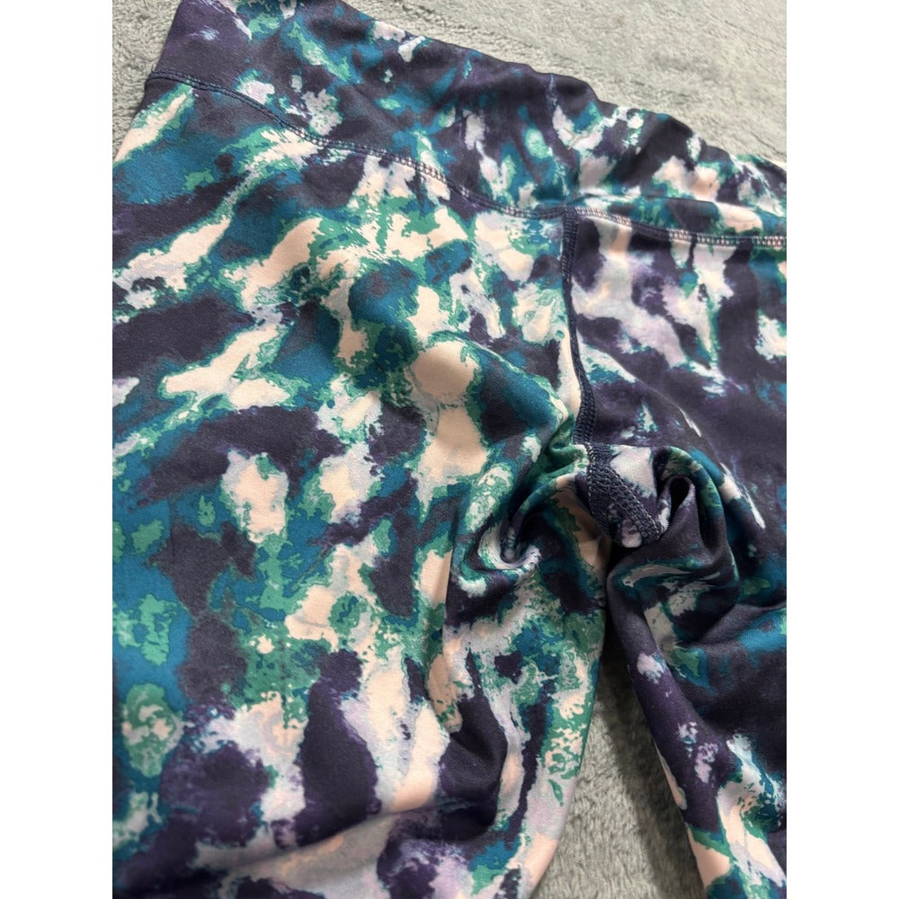 Old Navy Active Womens L Plus Blue Green Go-Dry Leggings Athleisure Casual