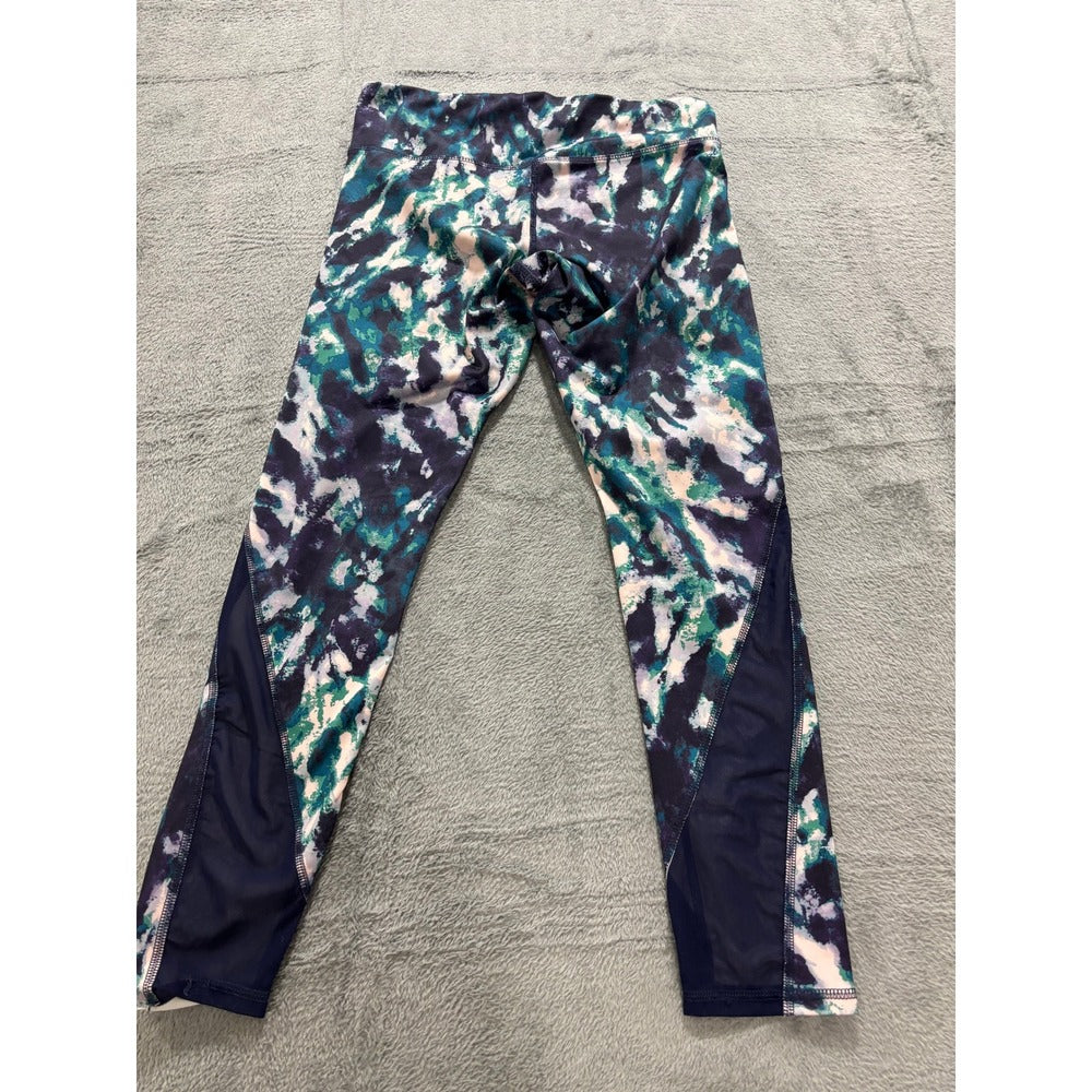 Old Navy Active Womens L Plus Blue Green Go-Dry Leggings Athleisure Casual