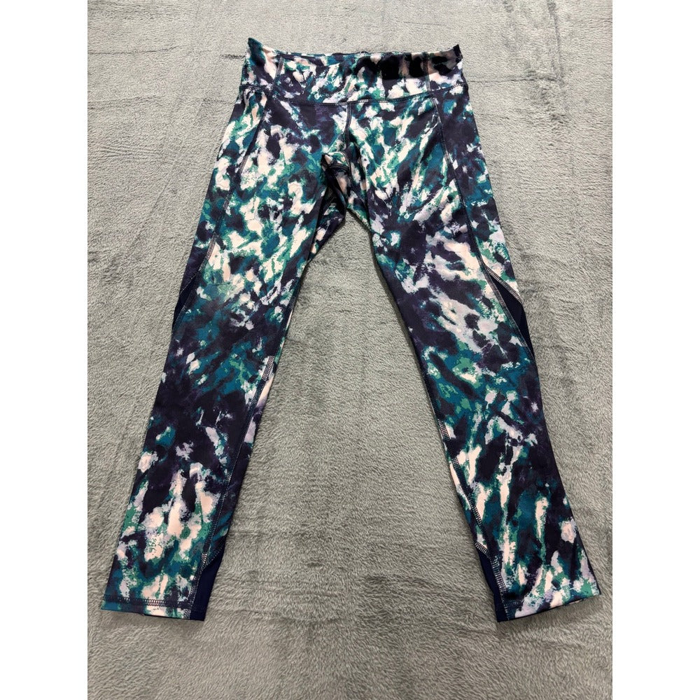 Old Navy Active Womens L Plus Blue Green Go-Dry Leggings Athleisure Casual