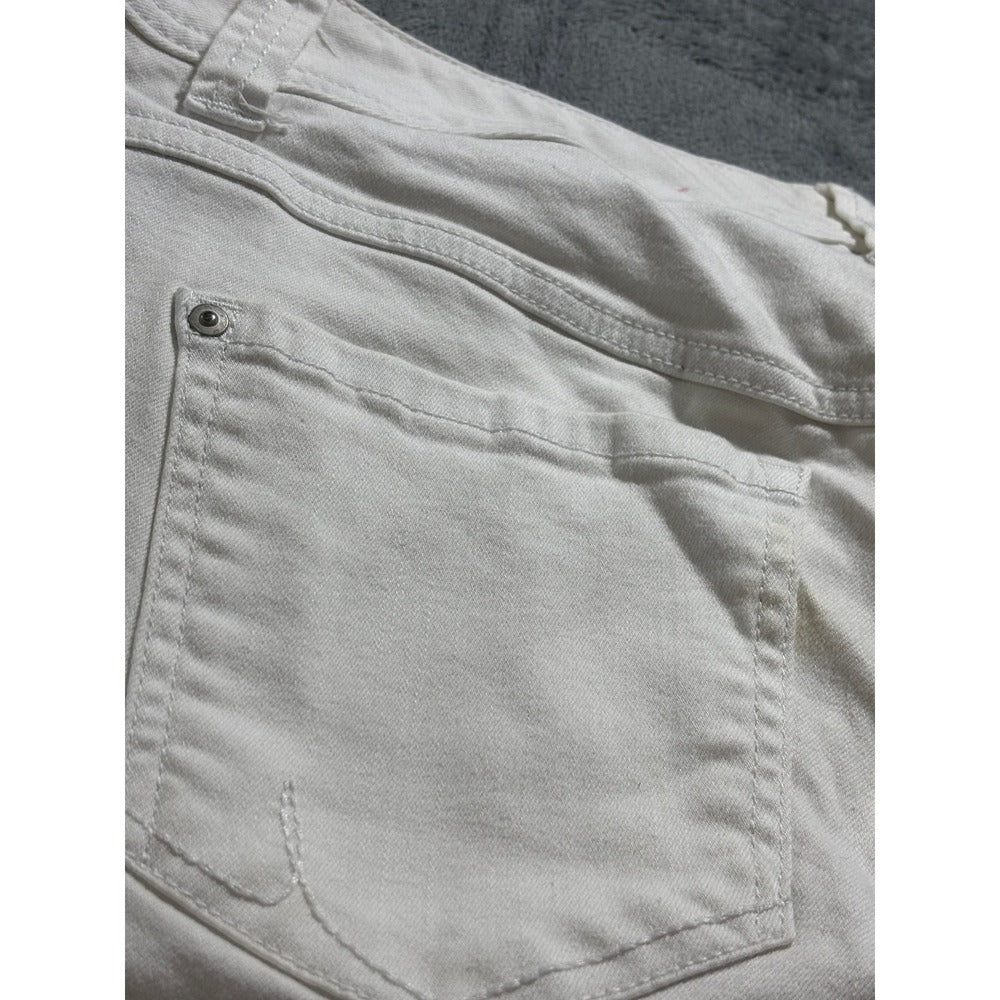 INC 14W White Straight Leg Slim Tech Crop Jeans Womens Casual Minimalist