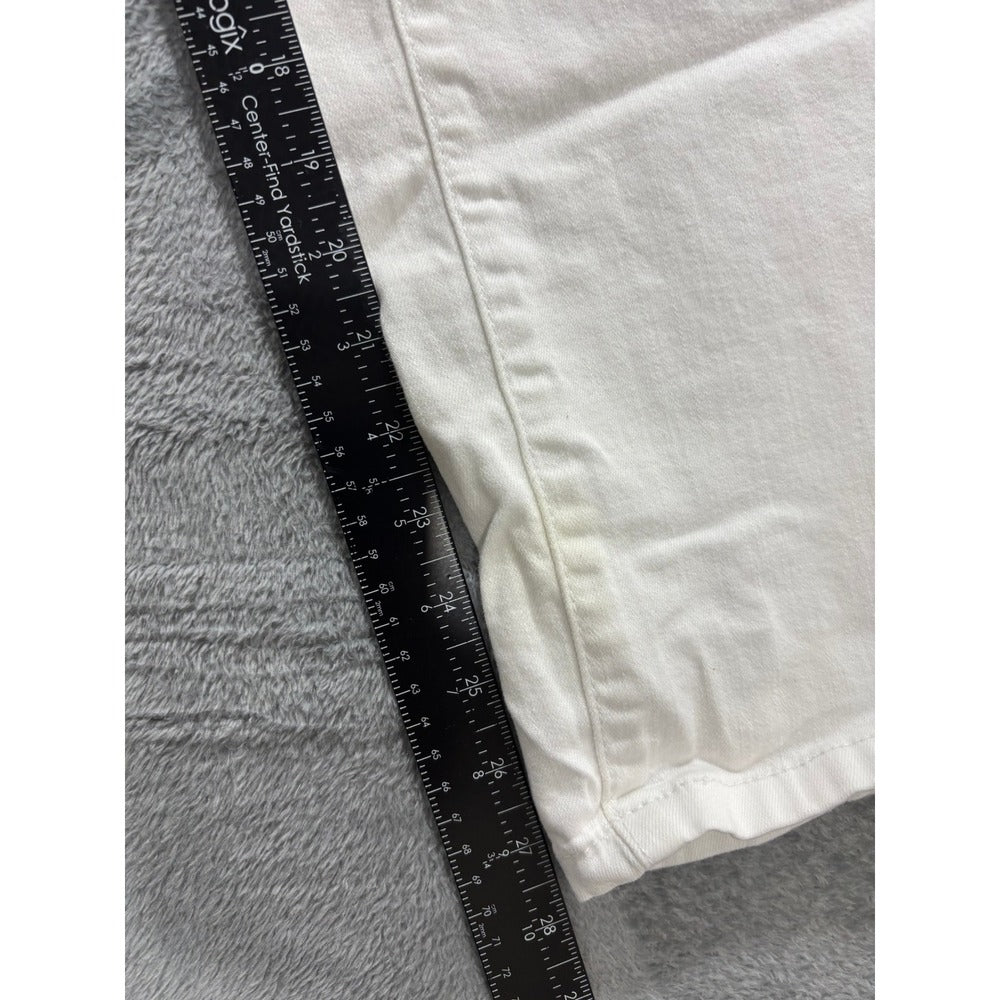 INC 14W White Straight Leg Slim Tech Crop Jeans Womens Casual Minimalist